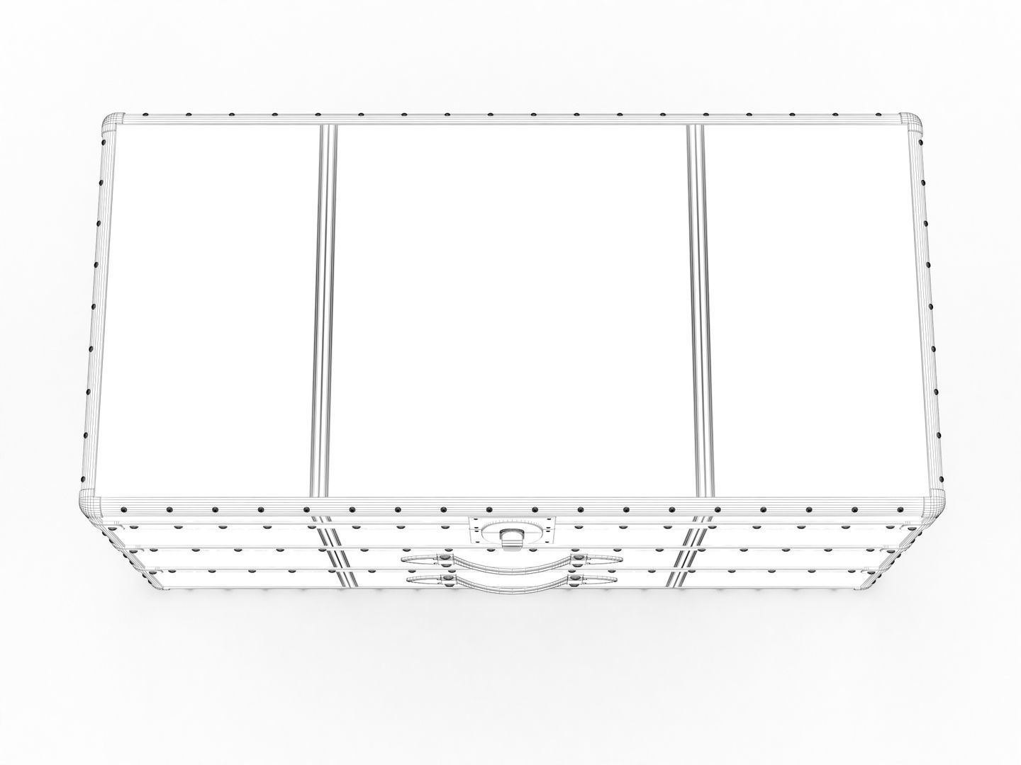 Leather Storage Chest 3D model_17