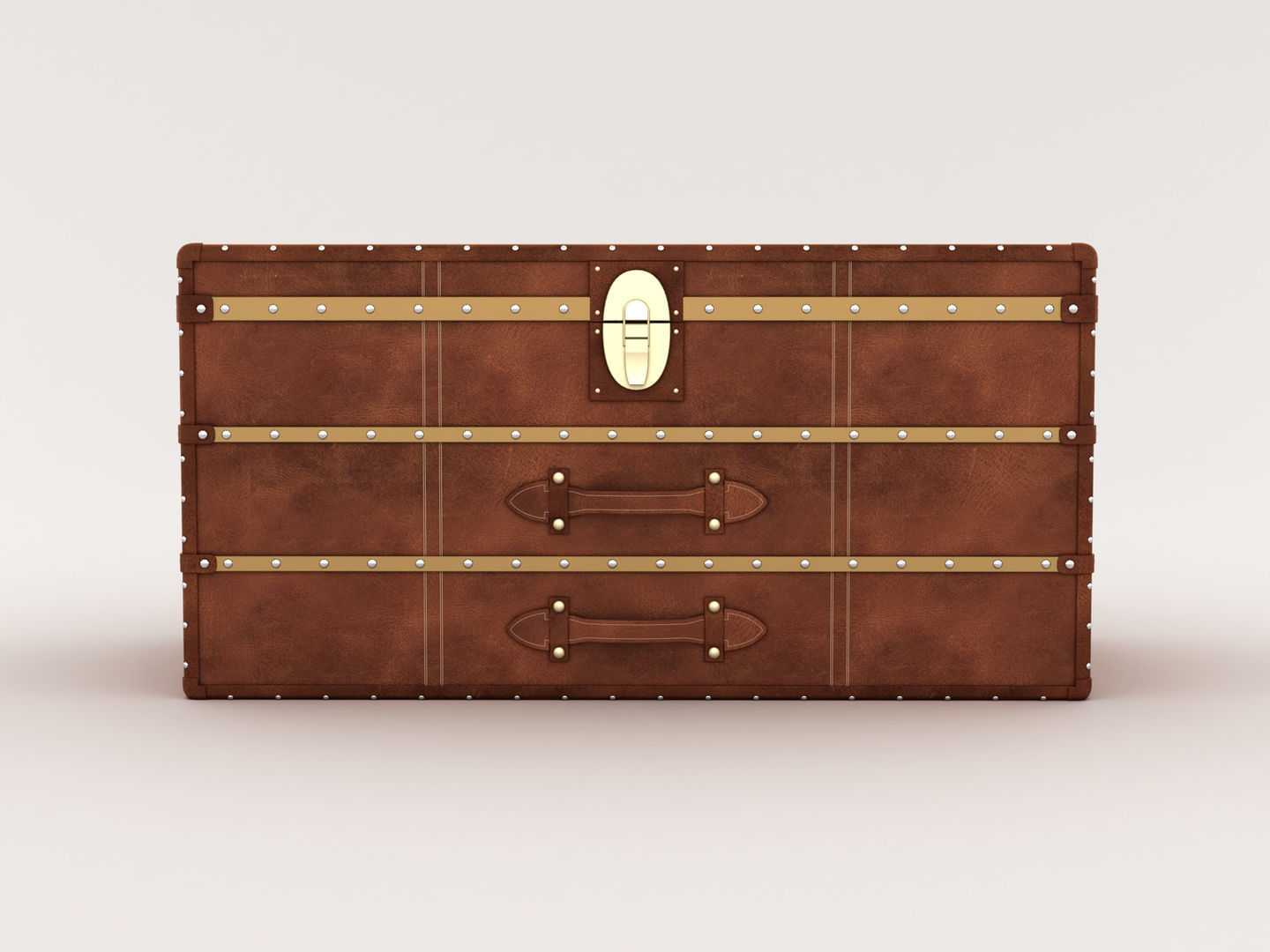 Leather Storage Chest 3D model_6