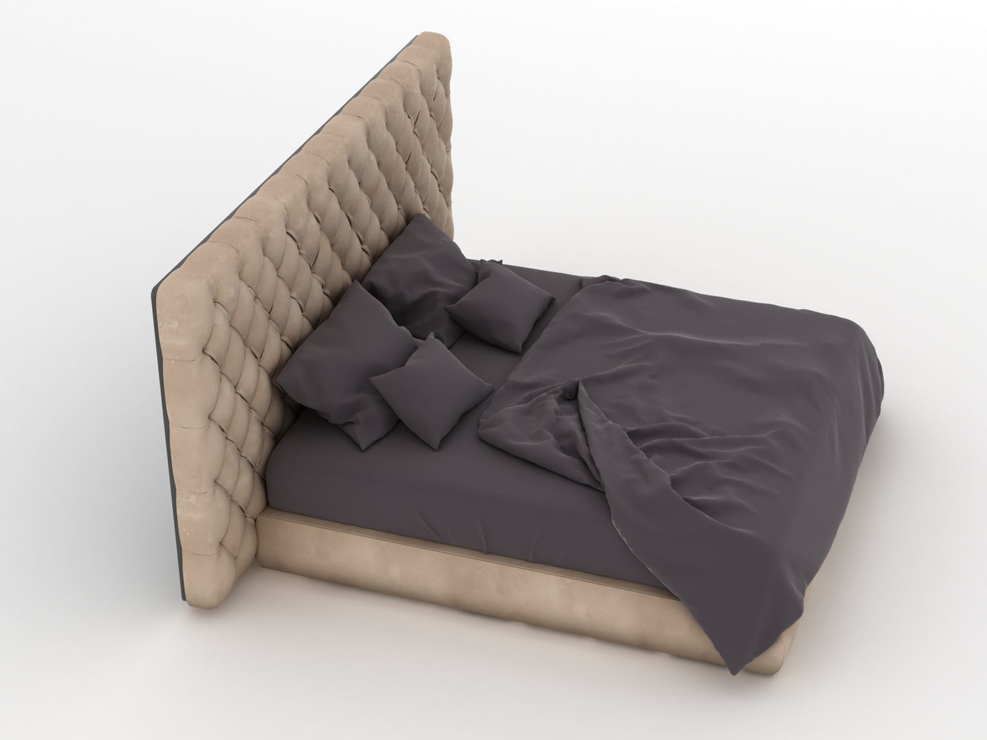 Baxter Bed 3D model_2