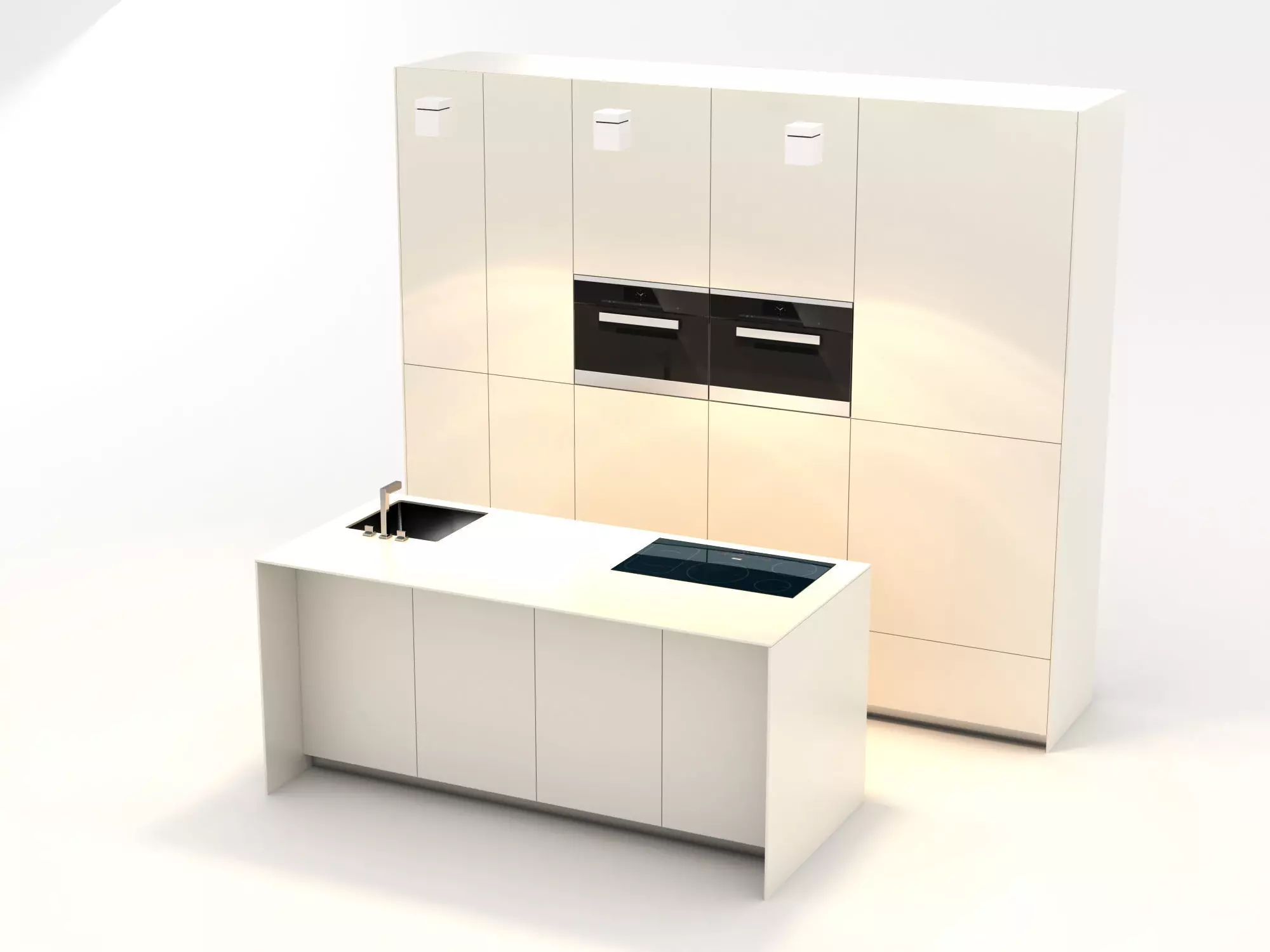 Kitchen Island Setup 3D model