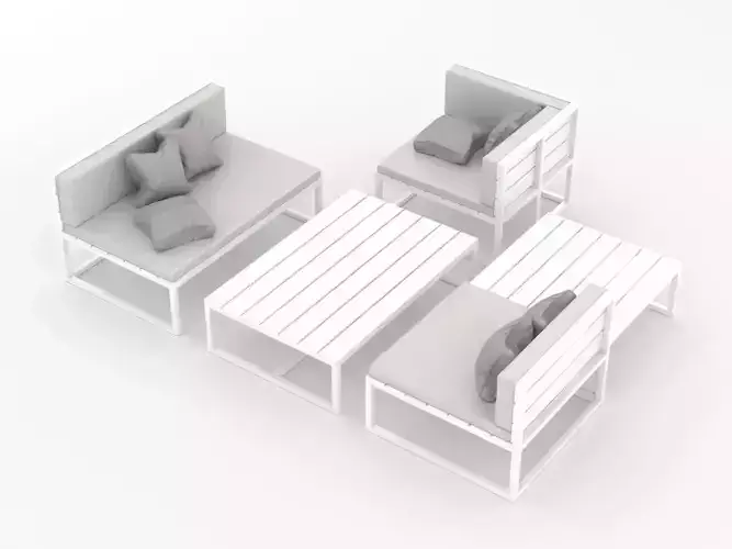 Garden Furniture Set 003 3D model