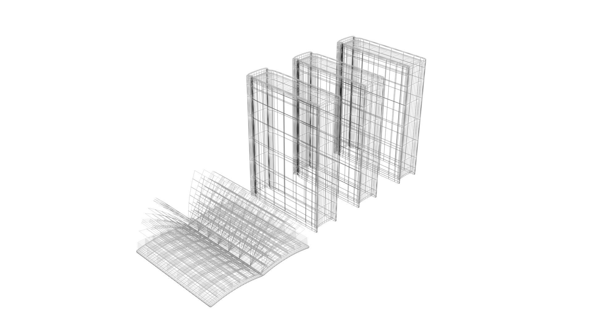 Closed and Open Books 3D model_15