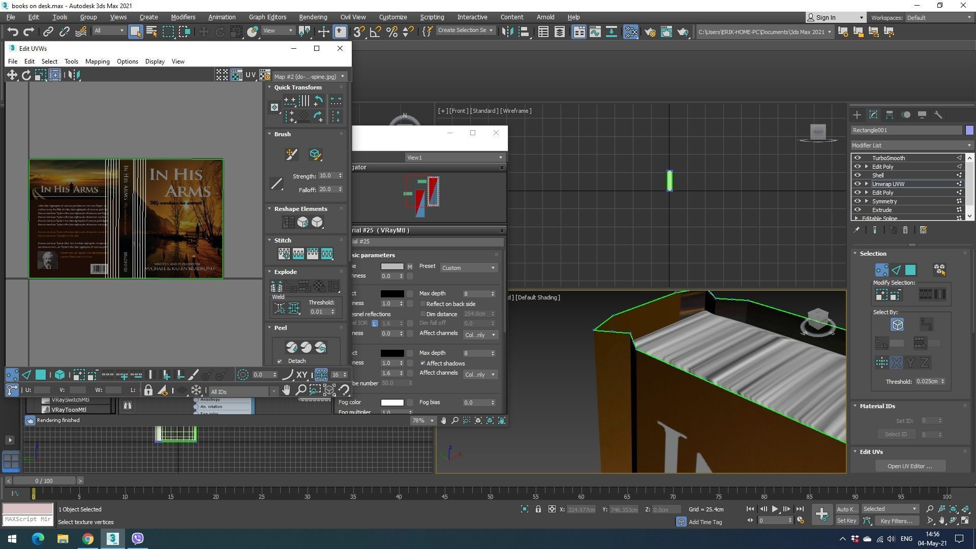 Closed and Open Books 3D model_25