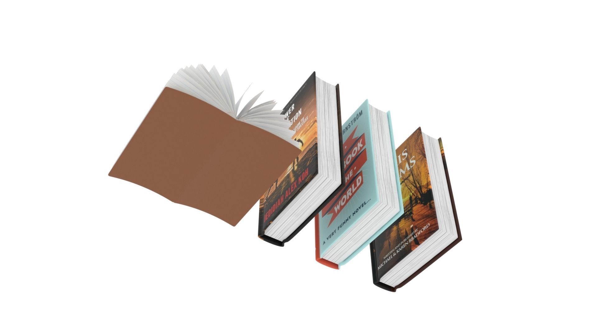 Closed and Open Books 3D model_3