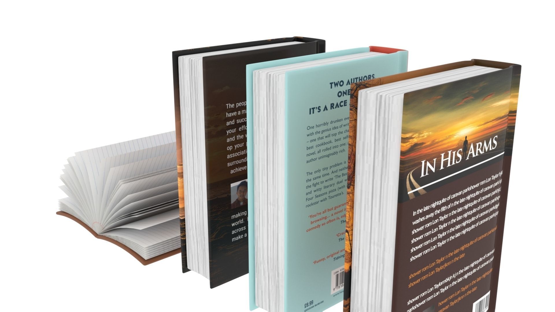 Closed and Open Books 3D model_11