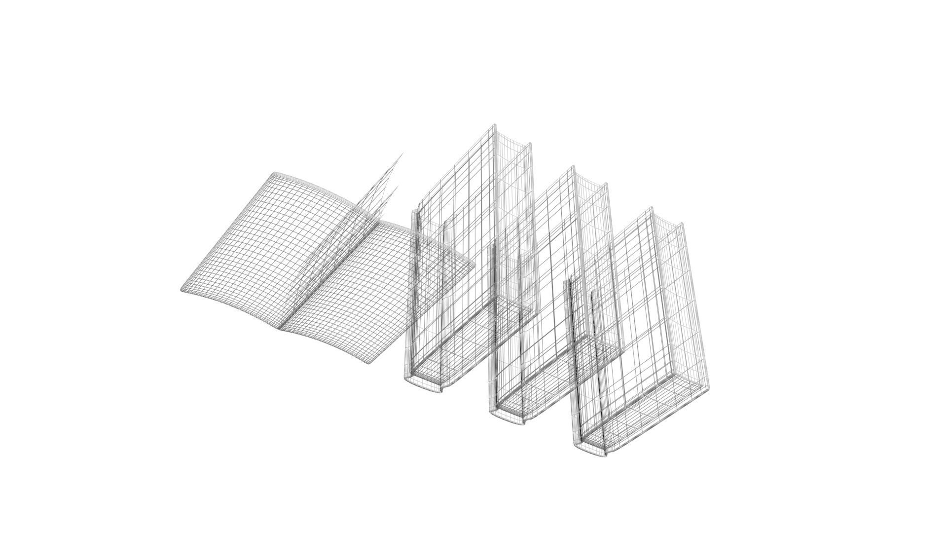 Closed and Open Books 3D model_19