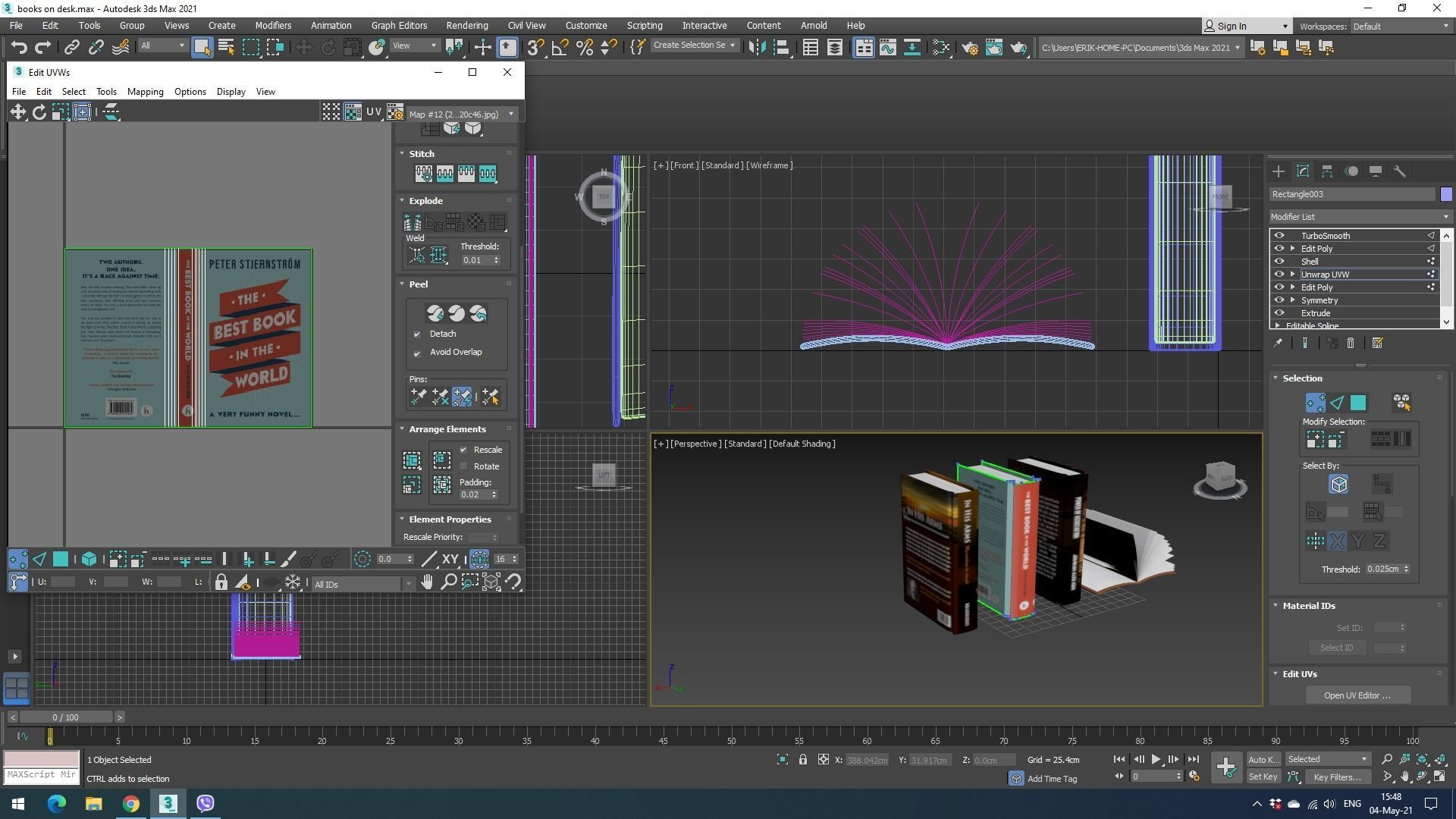 Closed and Open Books 3D model_24