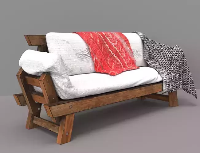 Bohemian Style Adalar Wood Cotton sofa