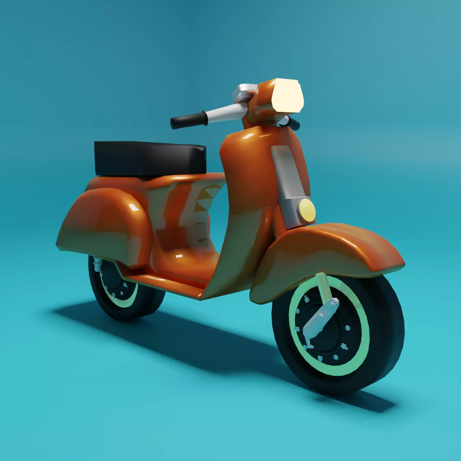 Scooter vespa Low-poly 3D model