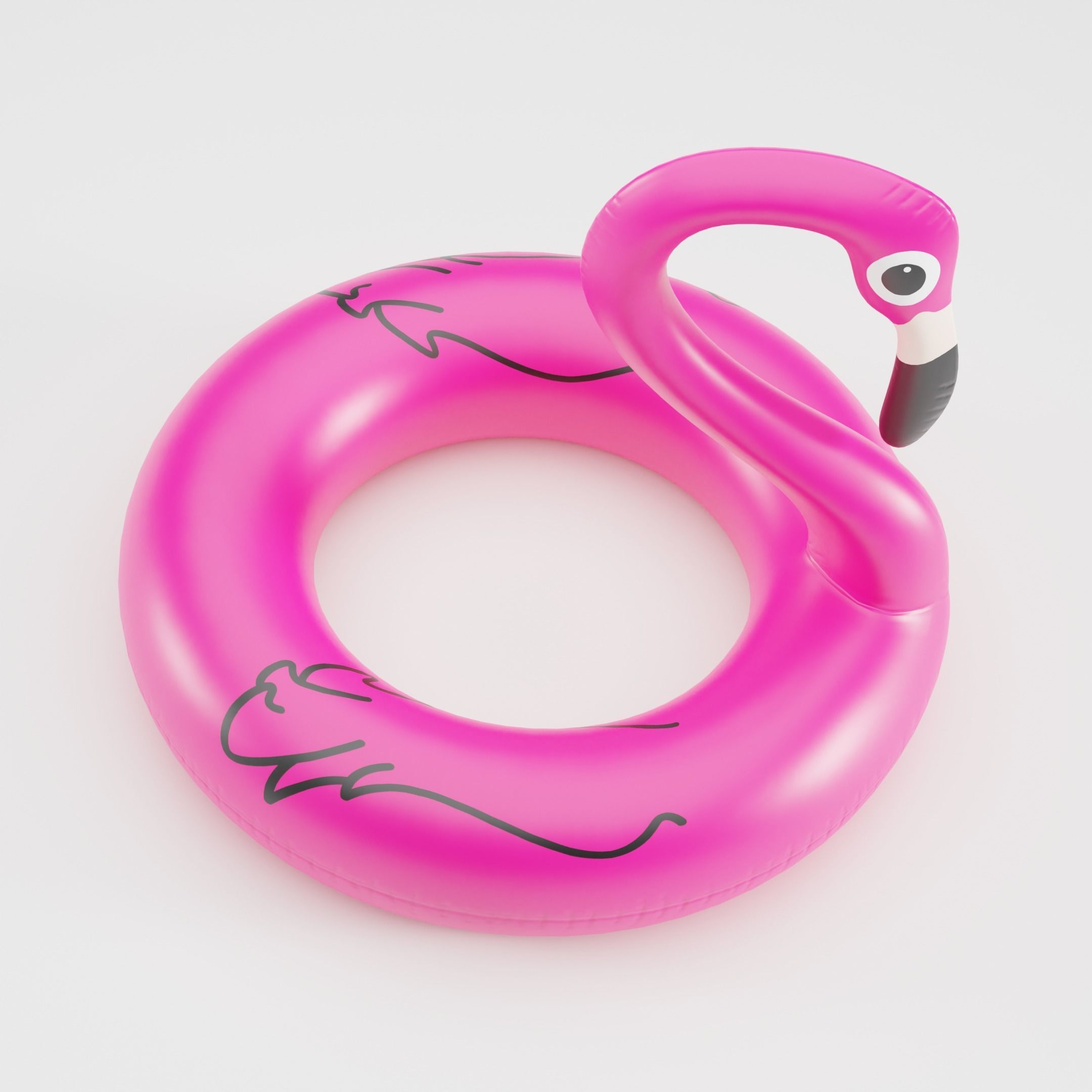 Set of 10 Inflatable Animals - LOWPOLY Low-poly 3D model_37