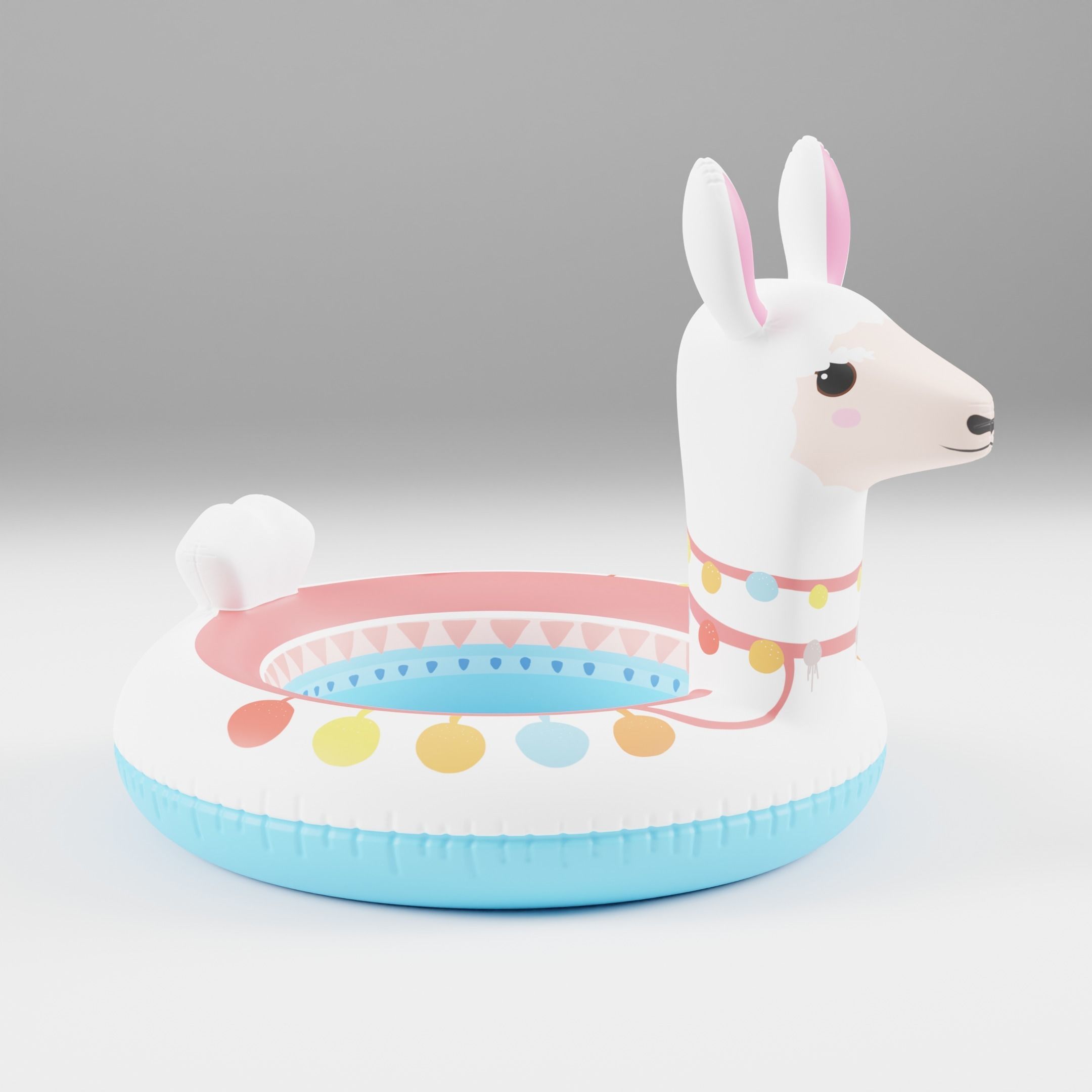 Set of 10 Inflatable Animals - LOWPOLY Low-poly 3D model_3