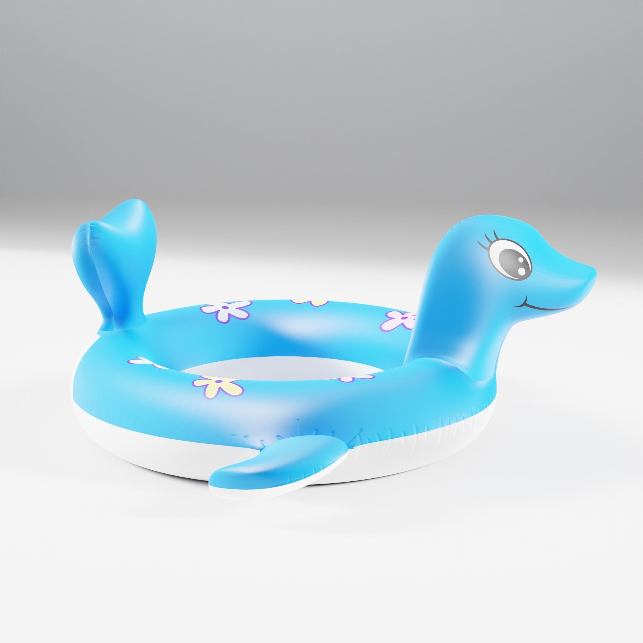 Set of 10 Inflatable Animals - LOWPOLY Low-poly 3D model_6