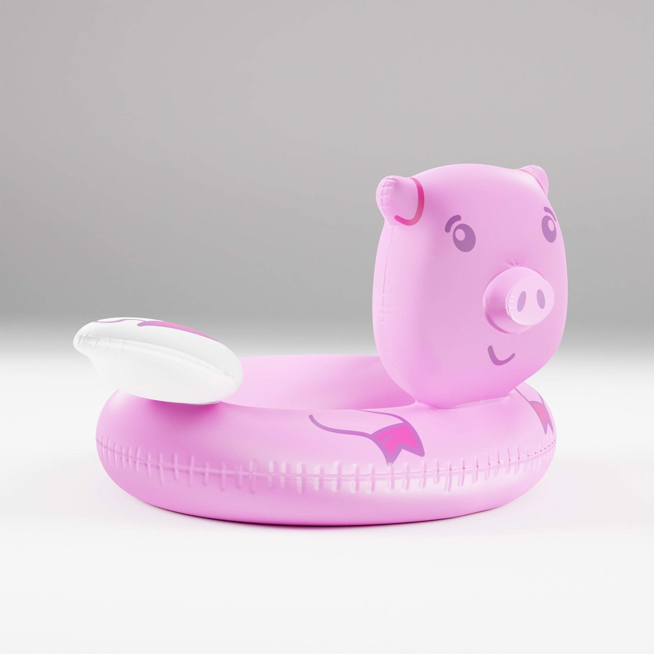 Set of 10 Inflatable Animals - LOWPOLY Low-poly 3D model_4