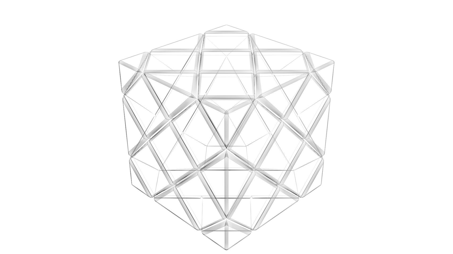 Skewb Puzzle 3x3x3 3D model_13