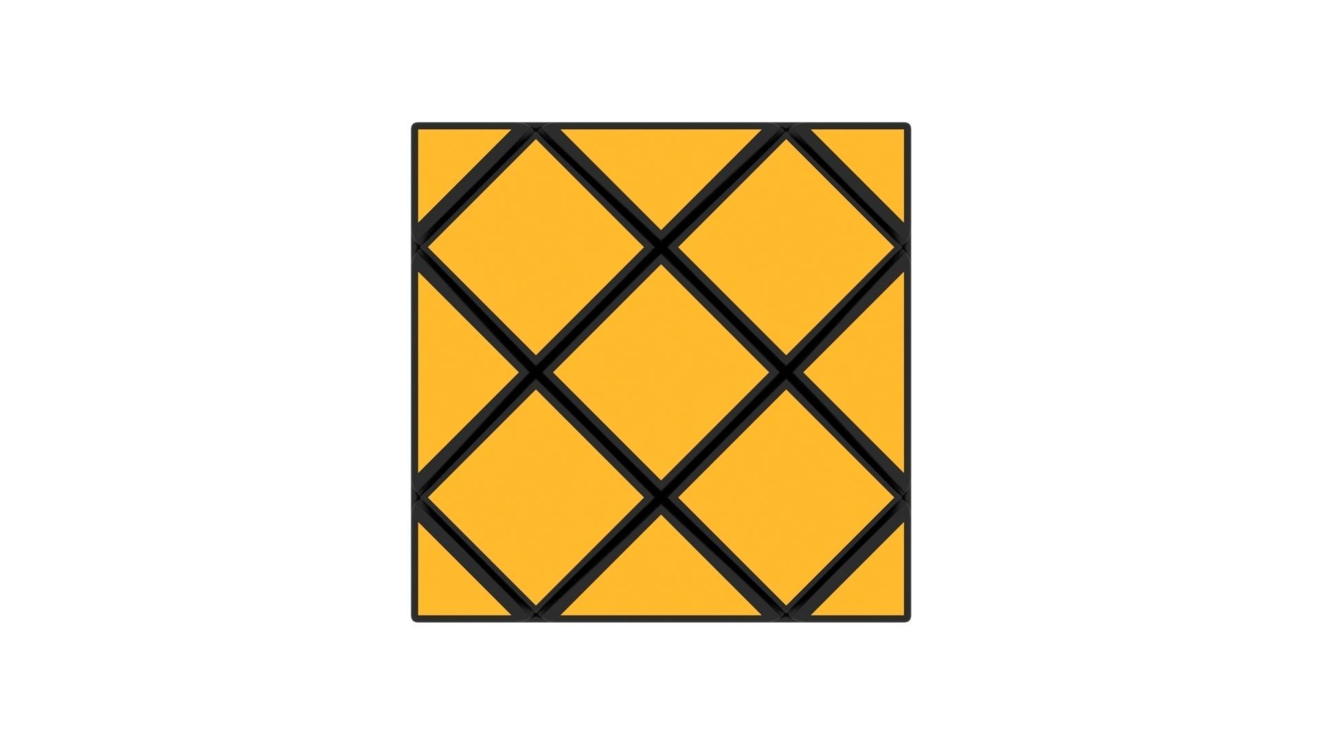 Skewb Puzzle 3x3x3 3D model_10