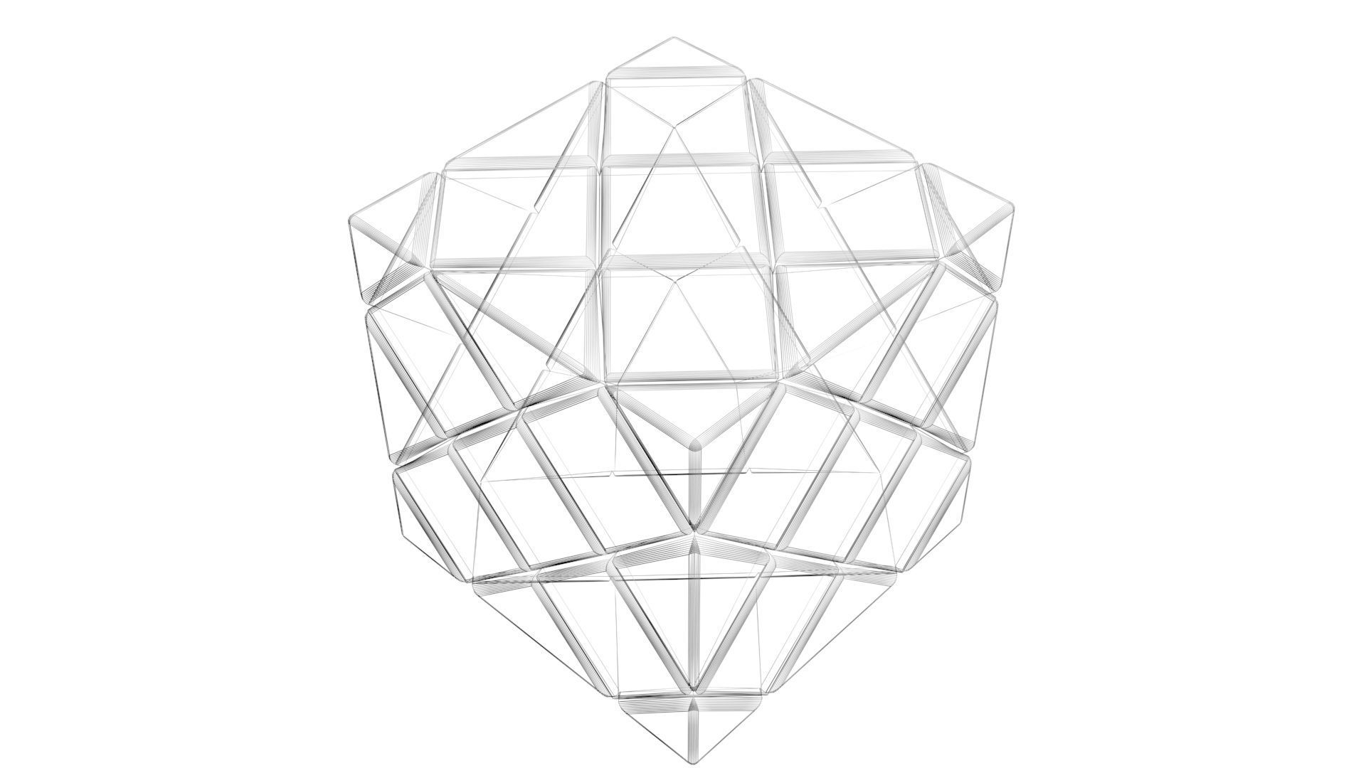 Skewb Puzzle 3x3x3 3D model_14