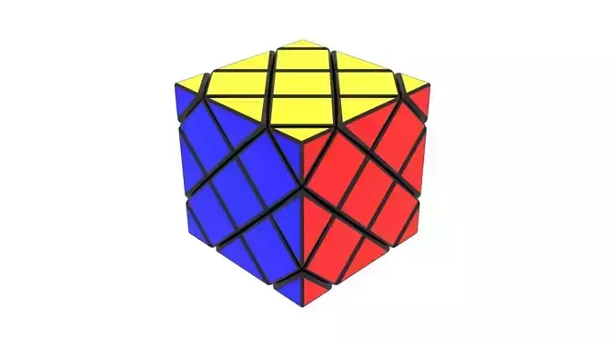 Skewb Puzzle 3x3x3 3D model