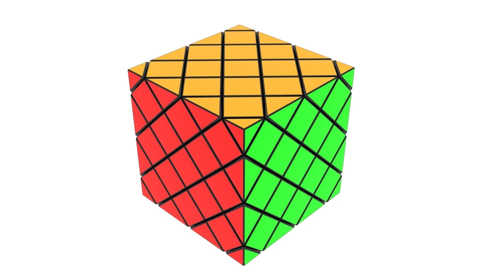 Skewb 4x4x4 3D model_1