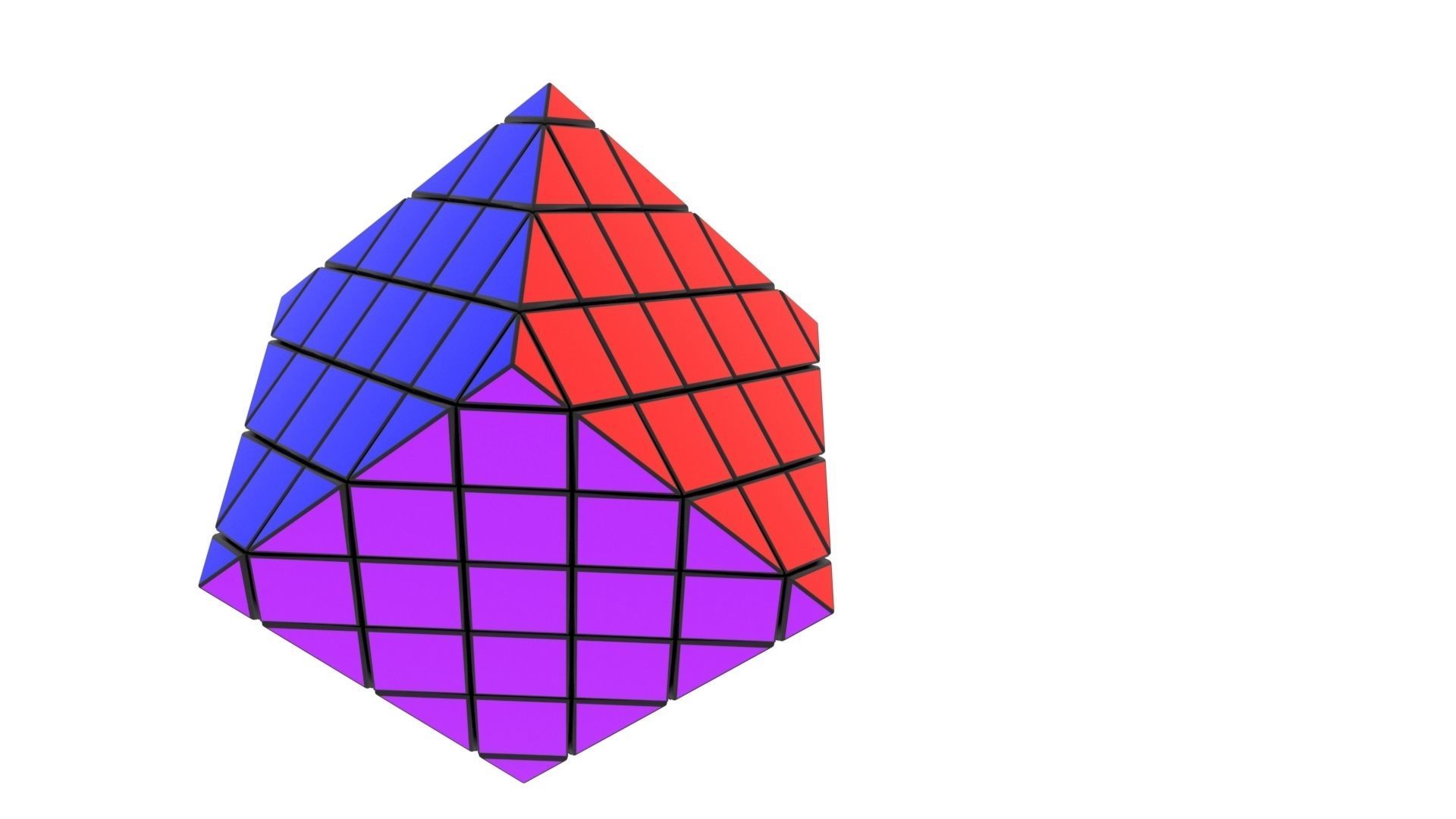 Skewb 4x4x4 3D model_7
