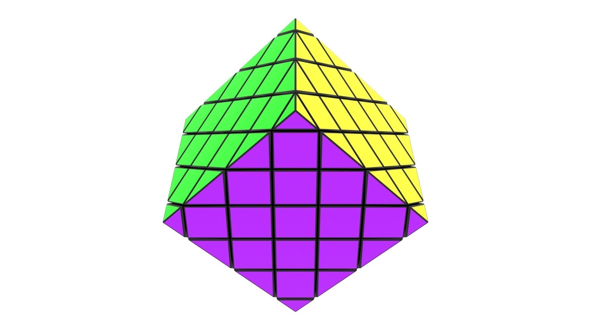 Skewb 4x4x4 3D model_5