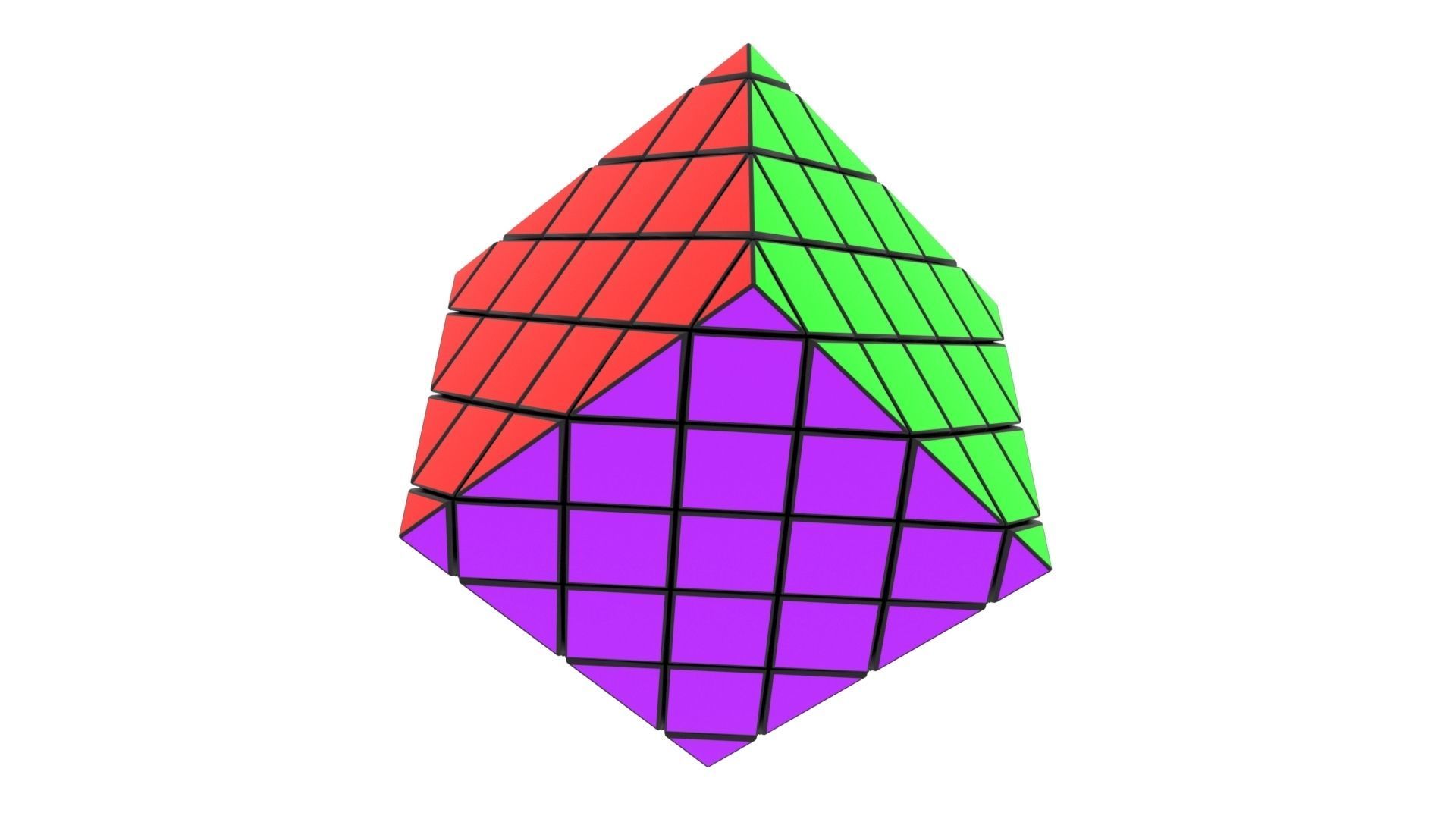 Skewb 4x4x4 3D model_6