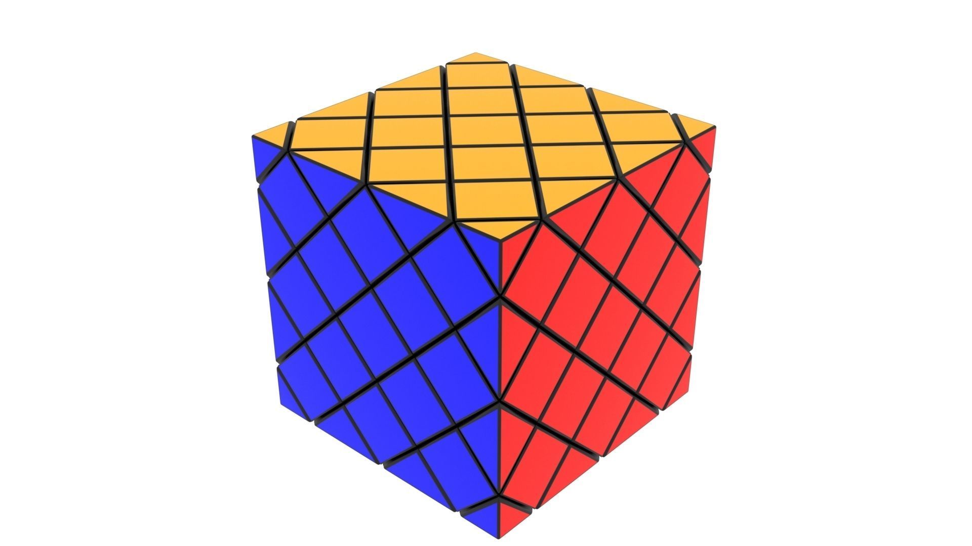 Skewb 4x4x4 3D model_8