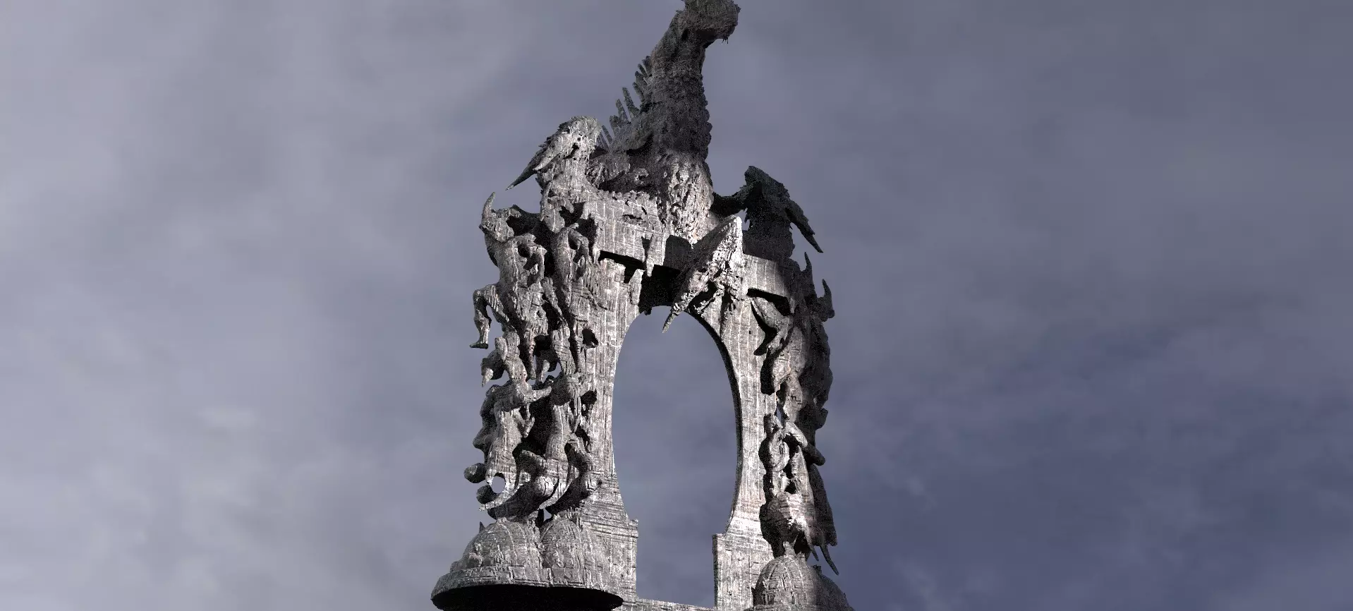 Dantes inferno monolith Archway 3D model_0