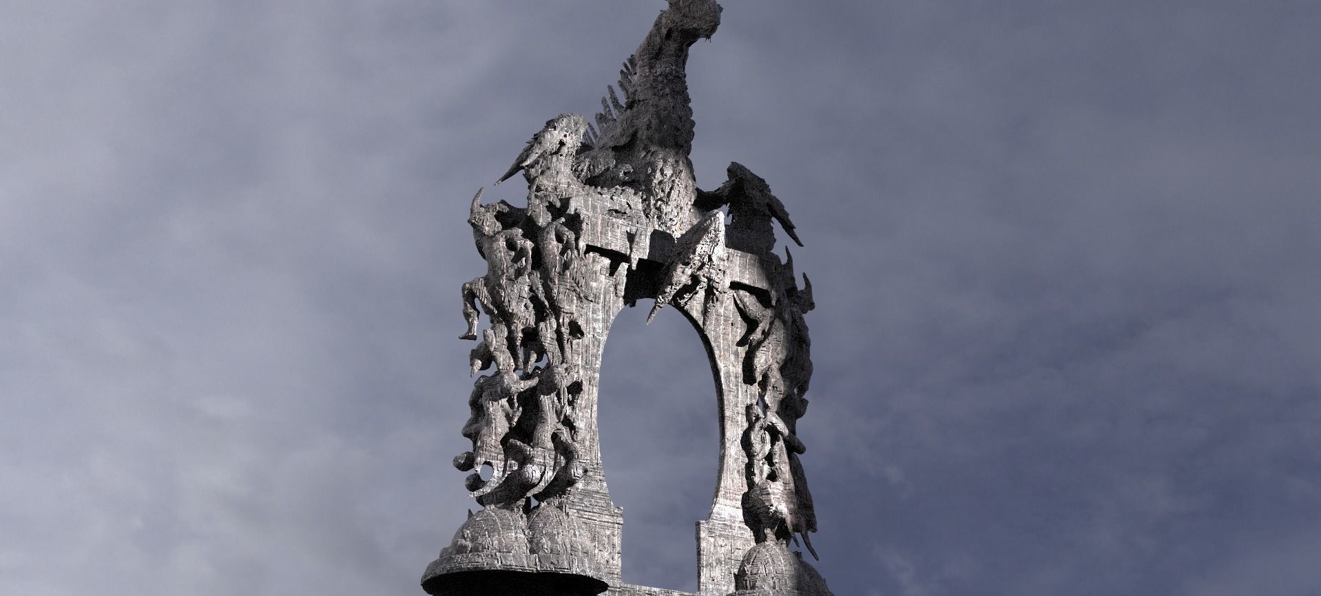 Dantes inferno monolith Archway 3D model_1