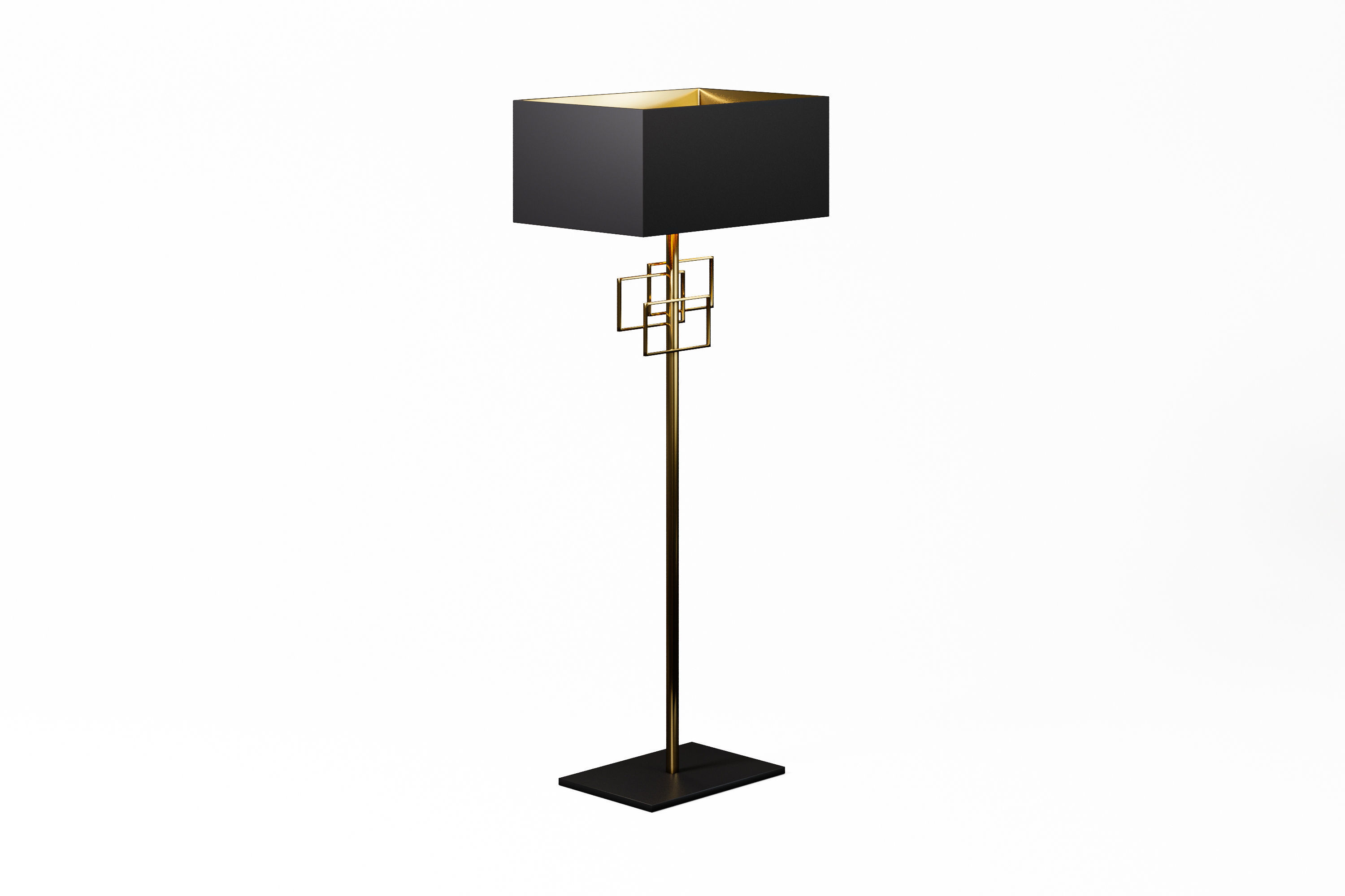Black Lamp Low-poly 3D model_1