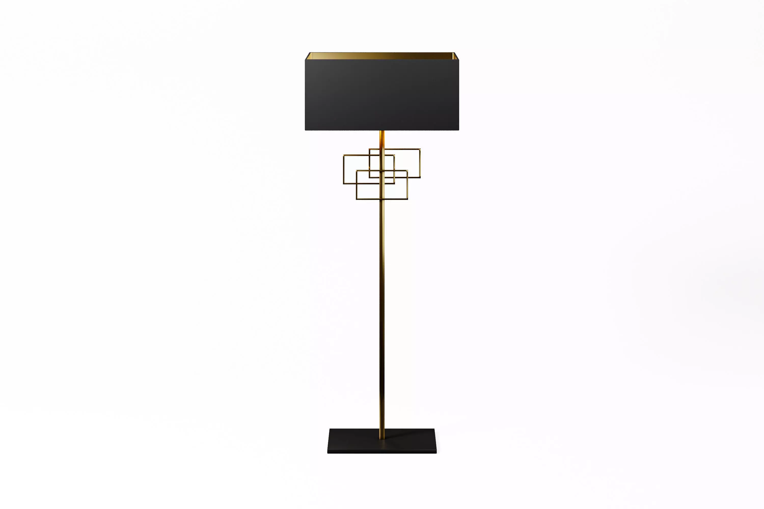Black Lamp Low-poly 3D model_0