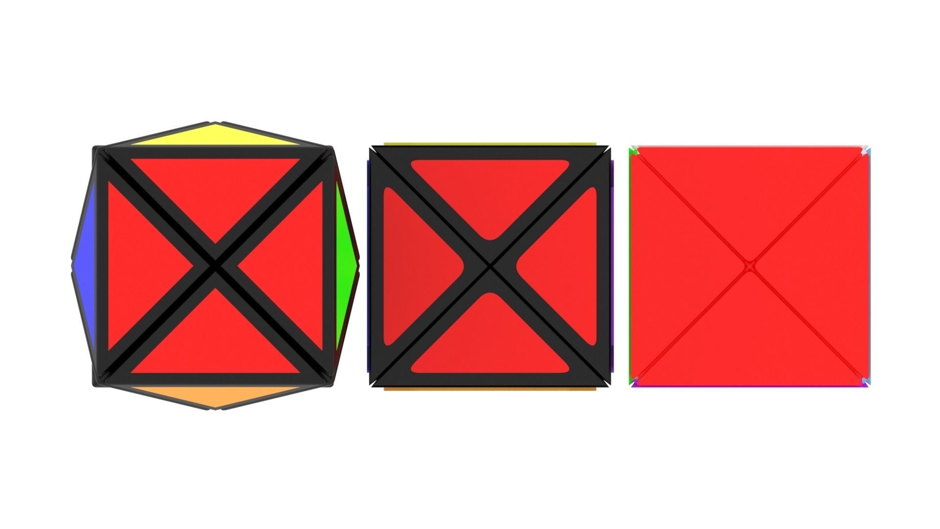 Dino Cubes Set 3D model_6