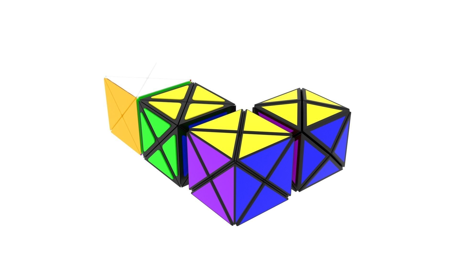 Dino Cubes Set 3D model_1