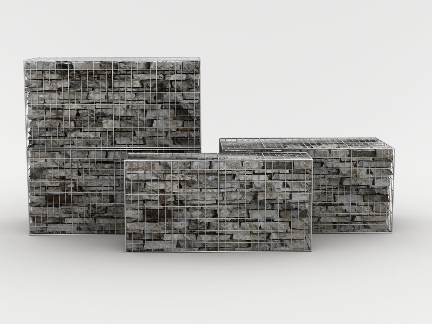 Gabion Stone Wall Baskets 002 3D model_6