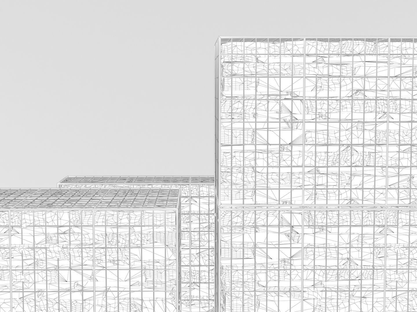 Gabion Stone Wall Baskets 002 3D model_16