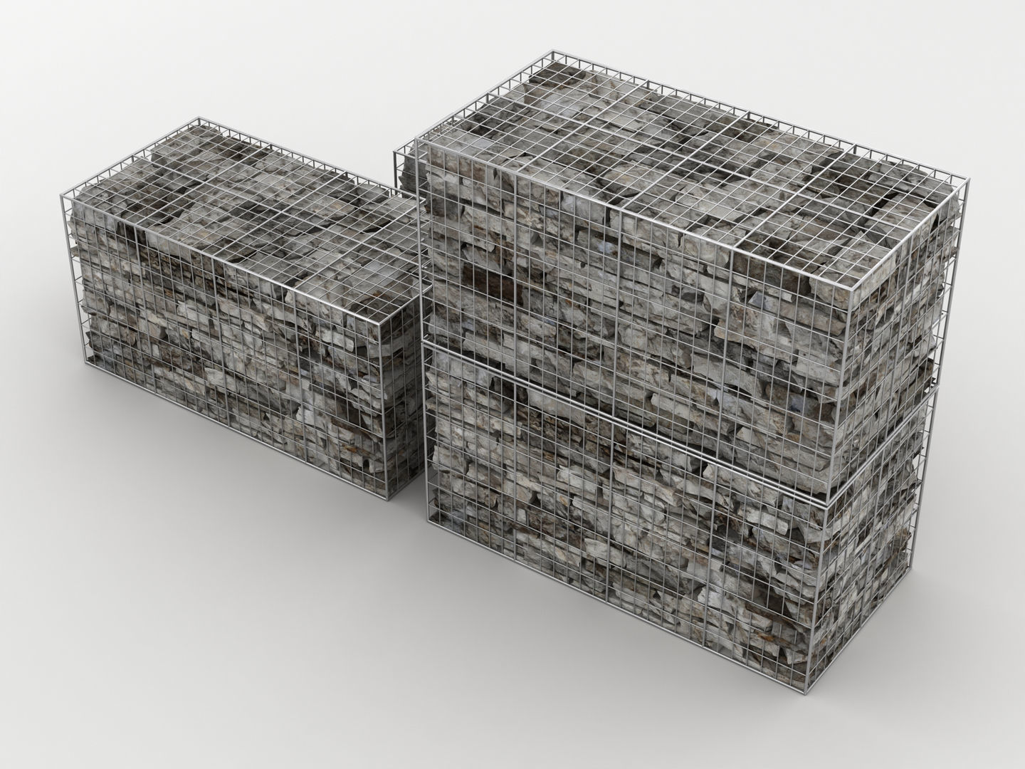 Gabion Stone Wall Baskets 002 3D model_3