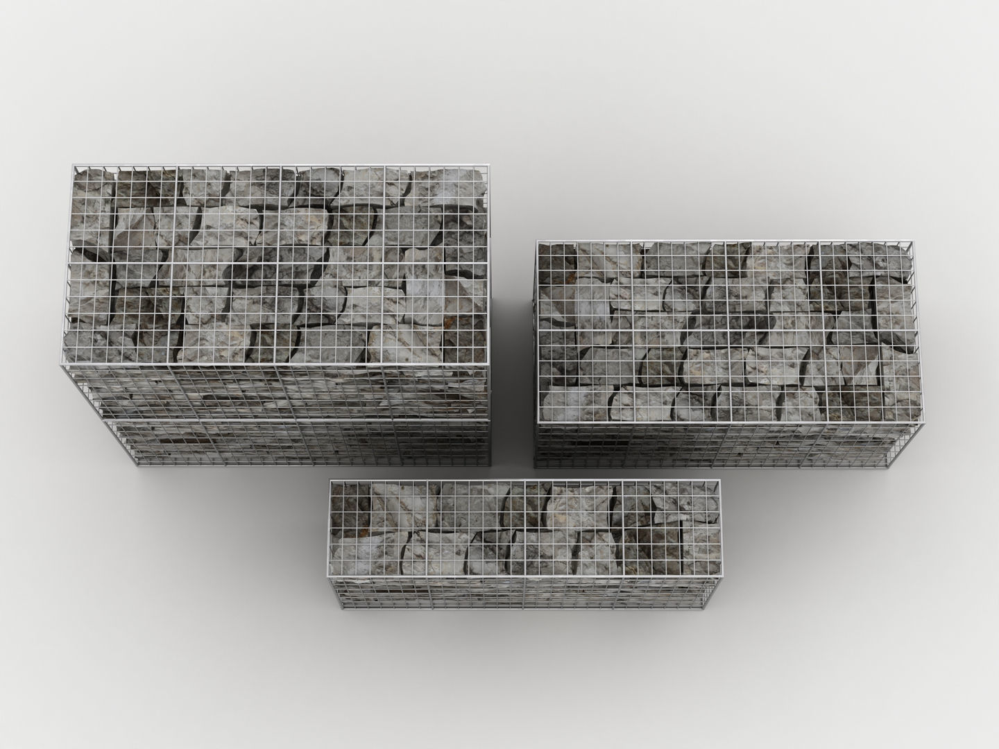 Gabion Stone Wall Baskets 002 3D model_8