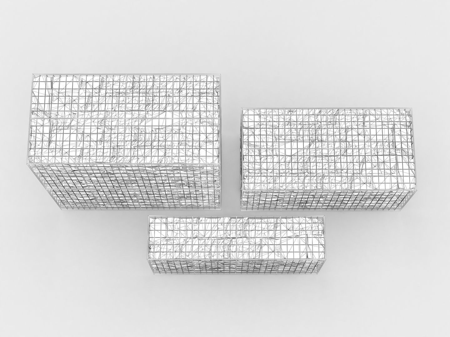 Gabion Stone Wall Baskets 002 3D model_17