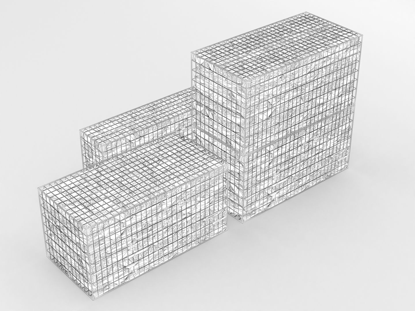 Gabion Stone Wall Baskets 002 3D model_13