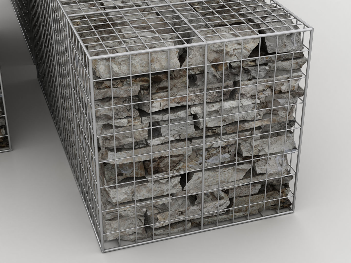 Gabion Stone Wall Baskets 002 3D model_5