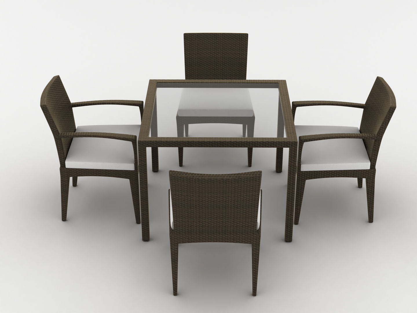 Dedon Panama Dining Set 3D model_1