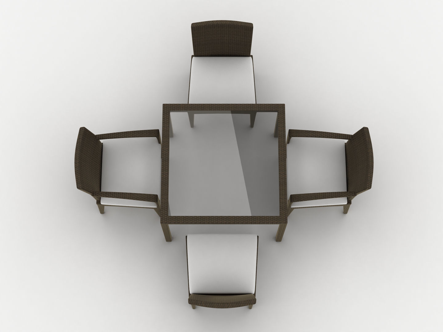 Dedon Panama Dining Set 3D model_8