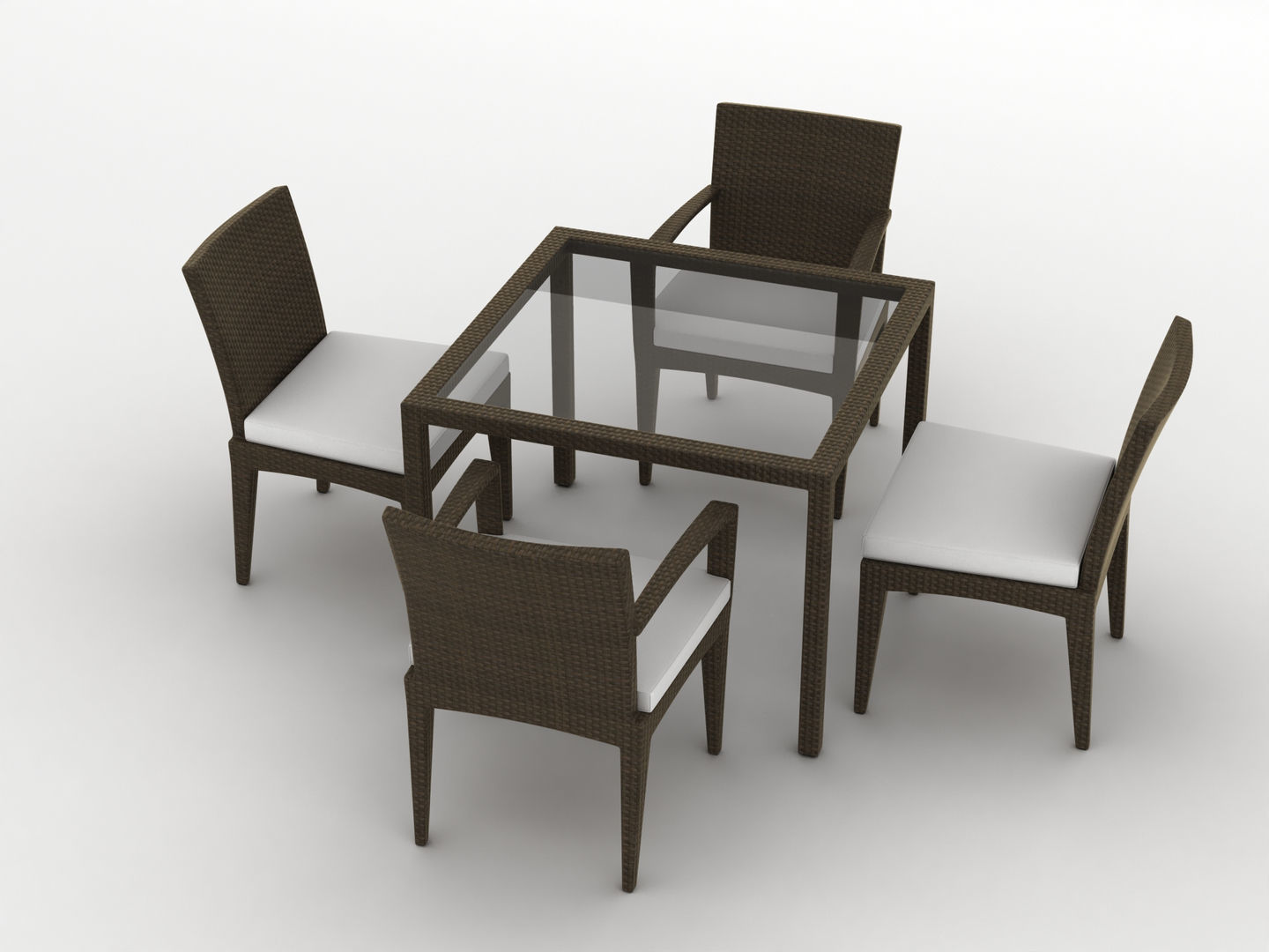 Dedon Panama Dining Set 3D model_2