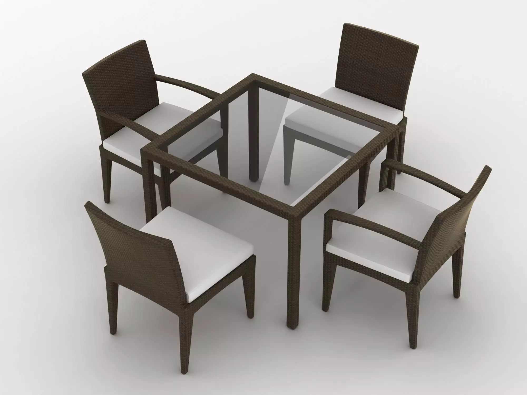 Dedon Panama Dining Set 3D model_0
