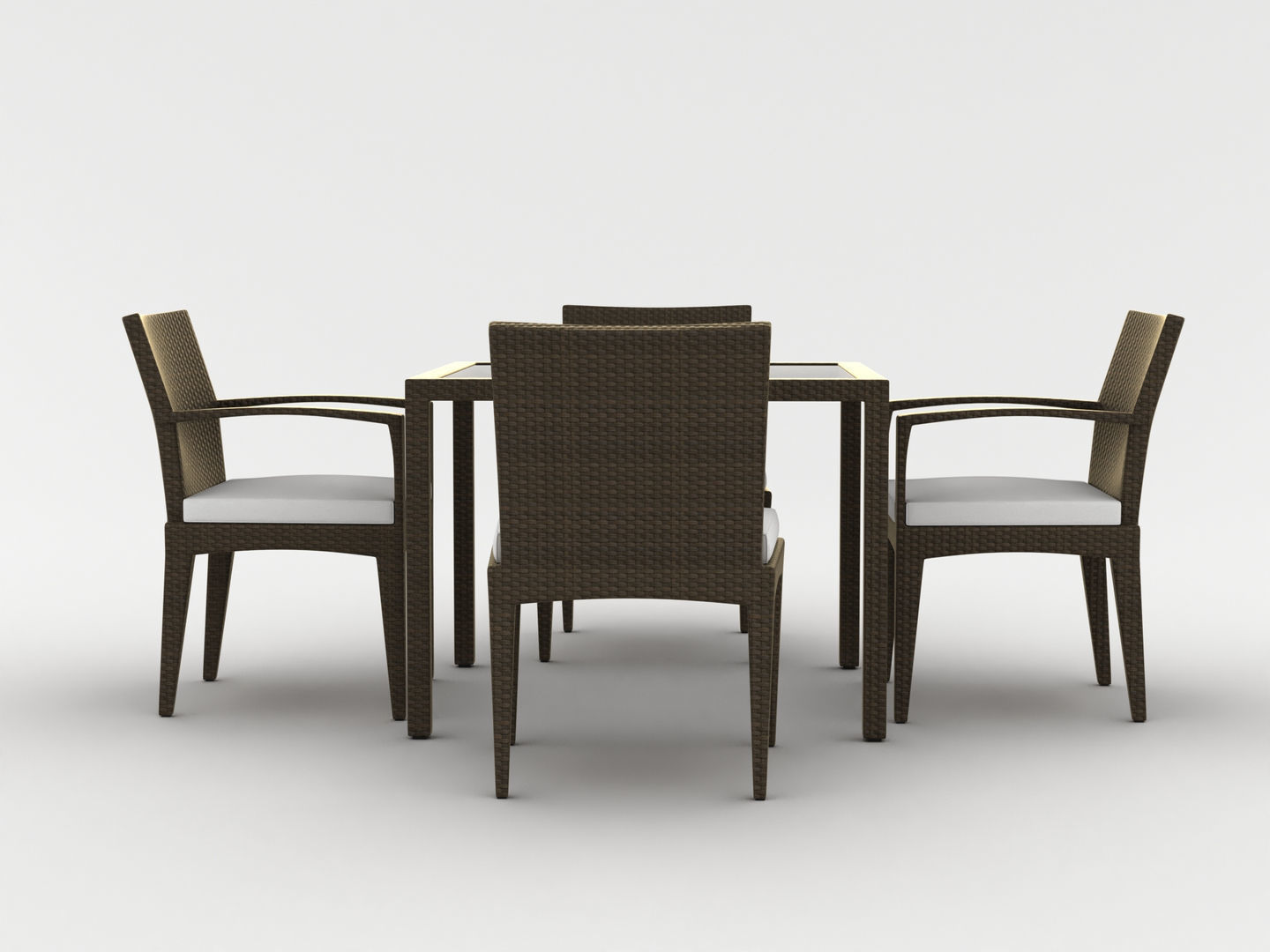 Dedon Panama Dining Set 3D model_6