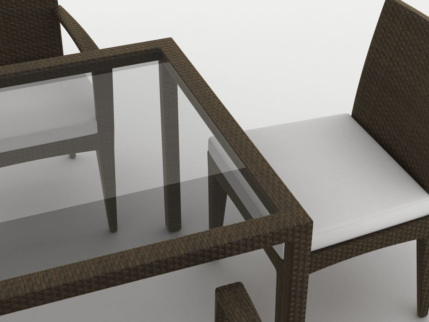 Dedon Panama Dining Set 3D model_5