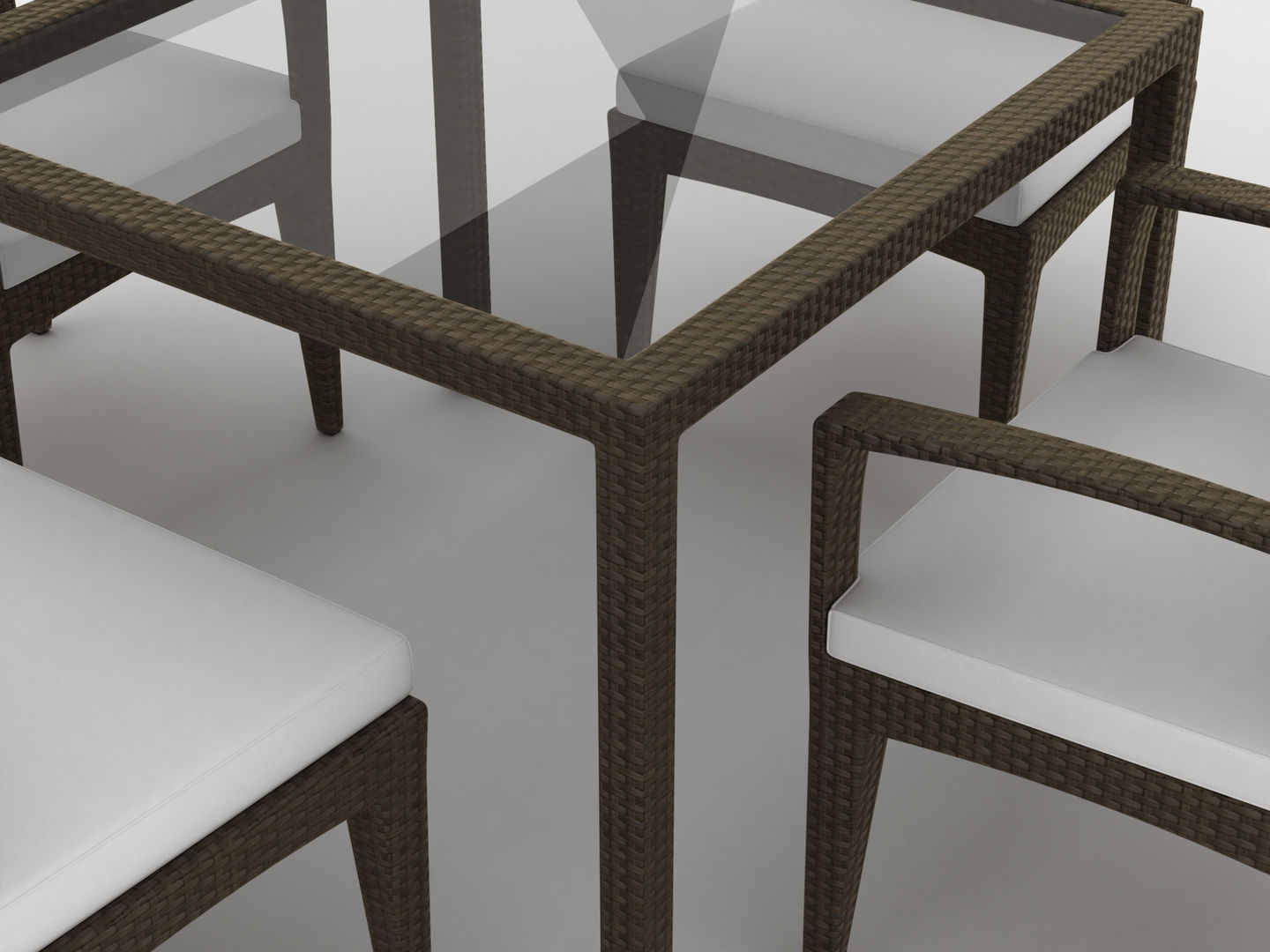 Dedon Panama Dining Set 3D model_3