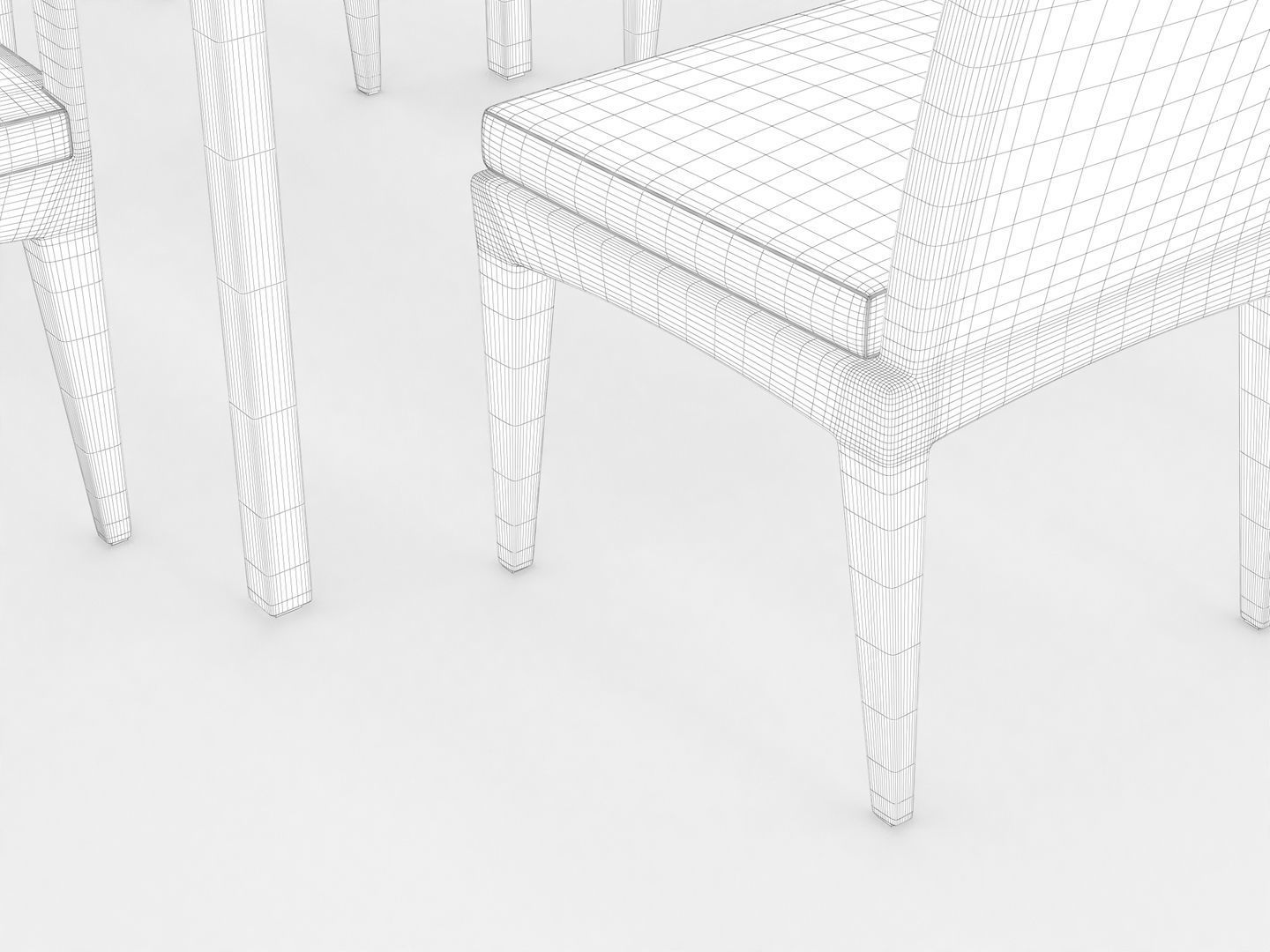 Dedon Panama Dining Set 3D model_13