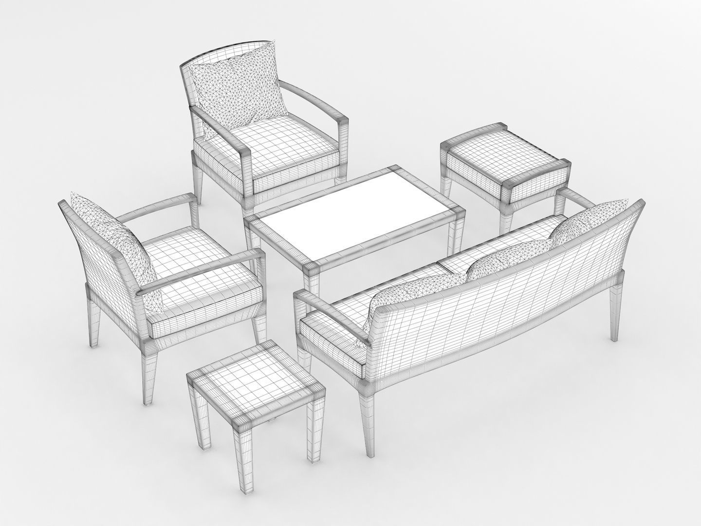 Dedon Panama Set 3D model_13