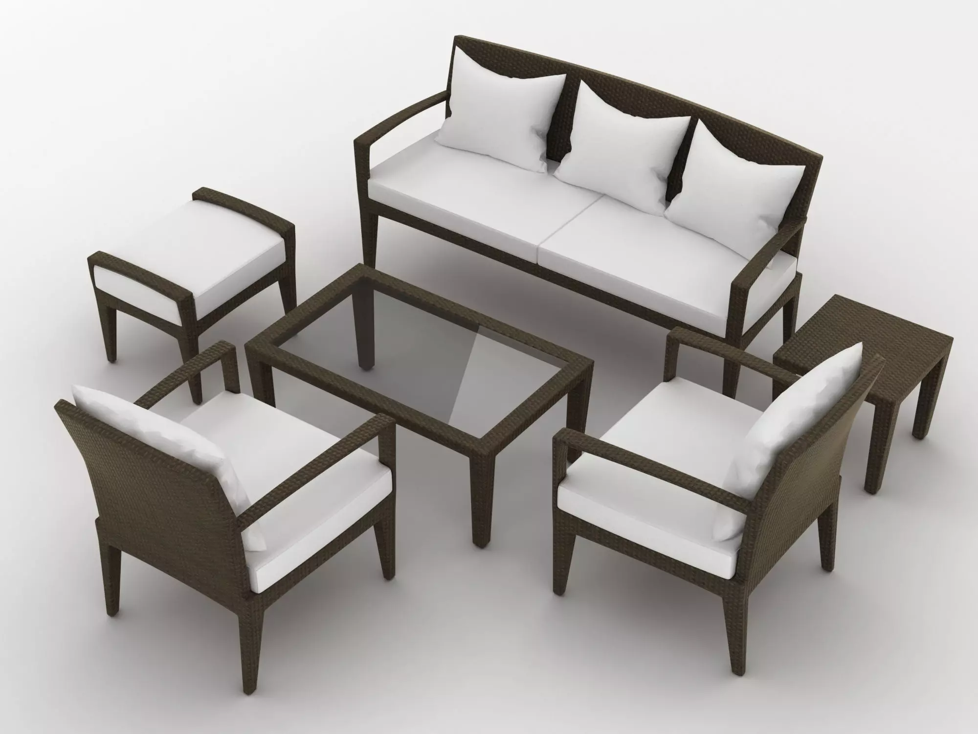 Dedon Panama Set 3D model_0