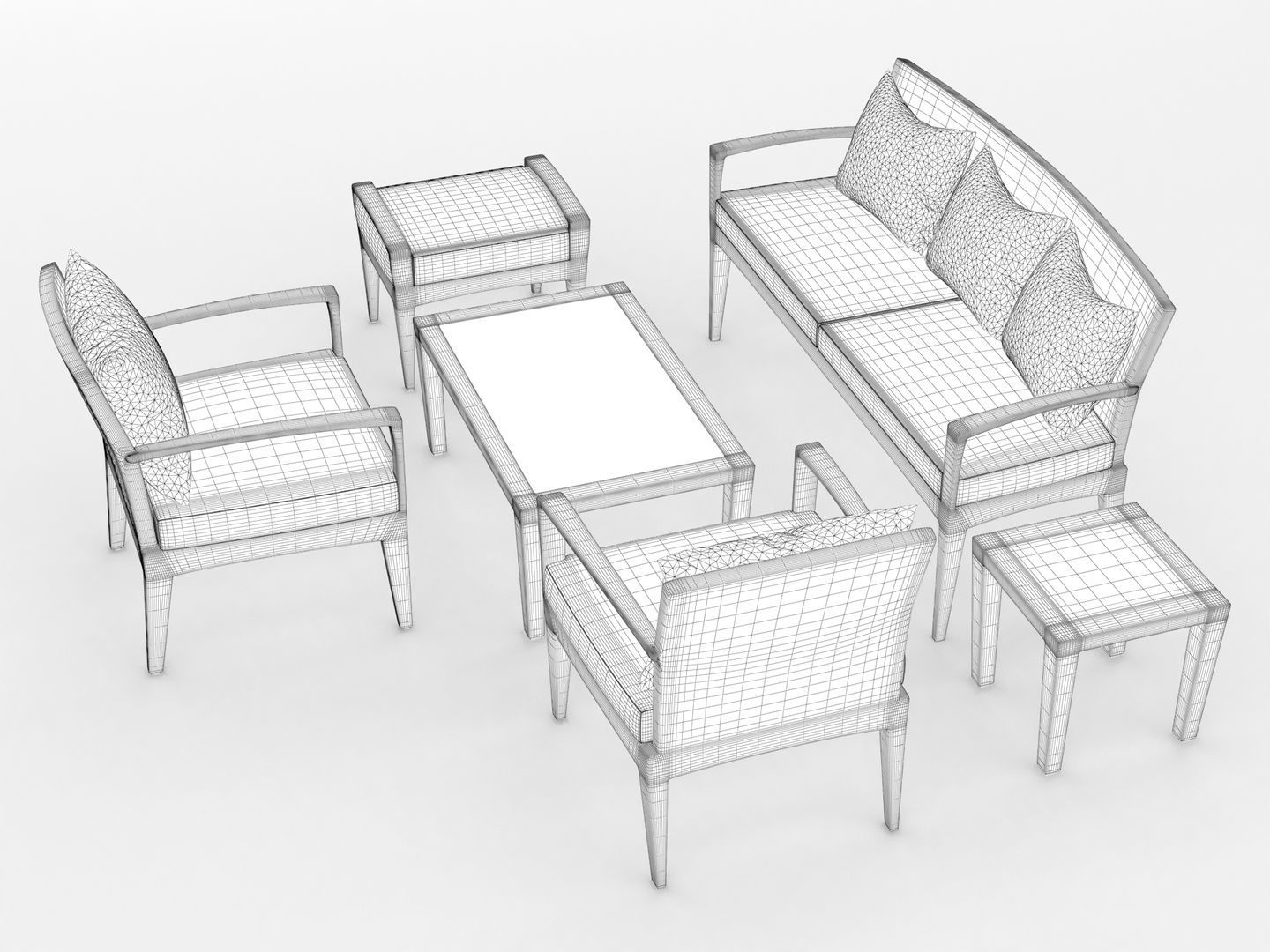 Dedon Panama Set 3D model_14